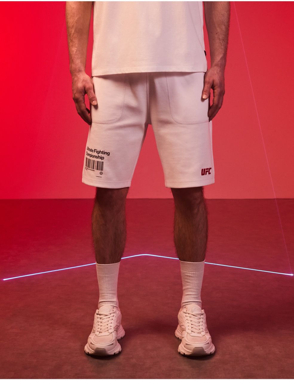 Biele pánske kraťasy Celio UFC