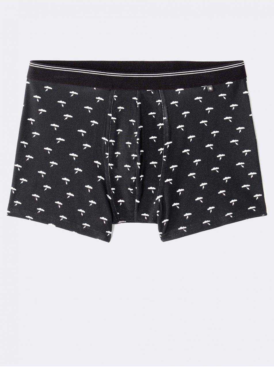 Čierne pánske vzorované boxerky Celio Mitch