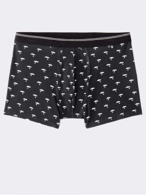 Čierne pánske vzorované boxerky Celio Mitch