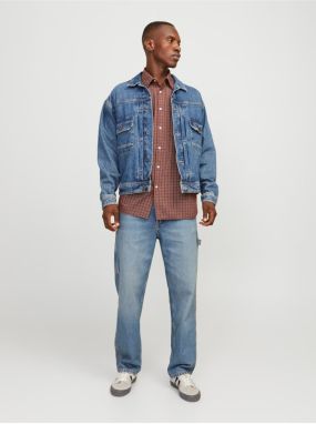 Modré pánske straight fit džínsy Jack & Jones Alex