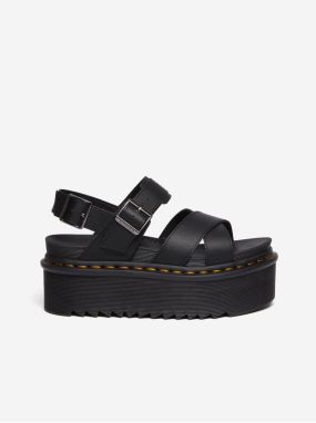 Čierne dámske sandále na platforme Dr. Martens Voss Ii Quad