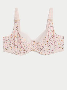 Svetloružová dámska kvetovaná podprsenka Marks & Spencer Rose