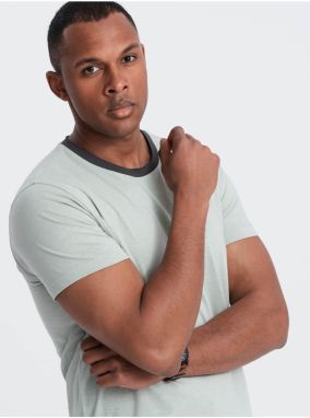 Šedé pánske tričko Ombre Clothing