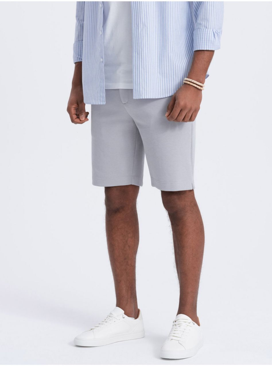 Šedé pánske kraťasy Ombre Clothing