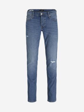 Modré pánske slim fit džínsy Jack & Jones Glenn