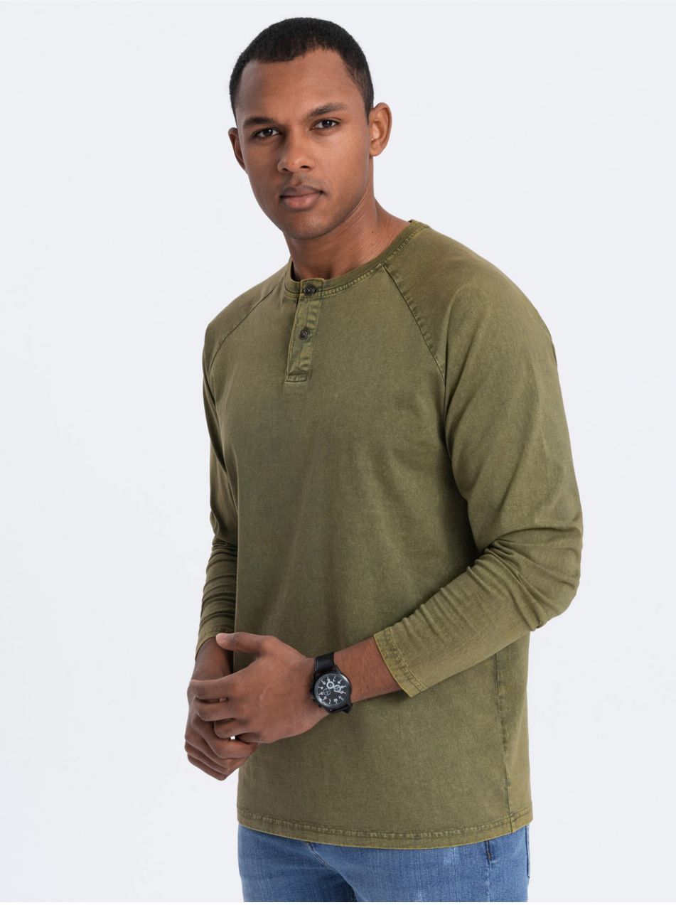Zelené pánske vintage tričko Ombre Clothing