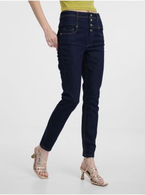Tmavomodré dámske skinny džínsy ORSAY