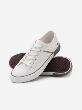 Bílé pánske tenisky Ombre Clothing