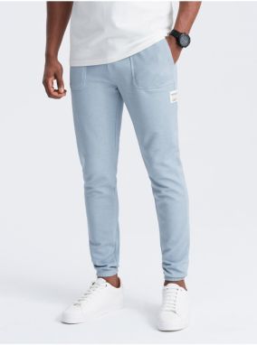 Svetlomodré pánske tepláky Ombre Clothing