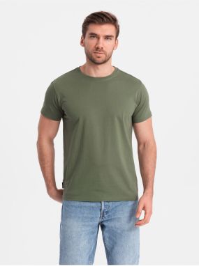 Zelené pánske basic tričko Ombre Clothing