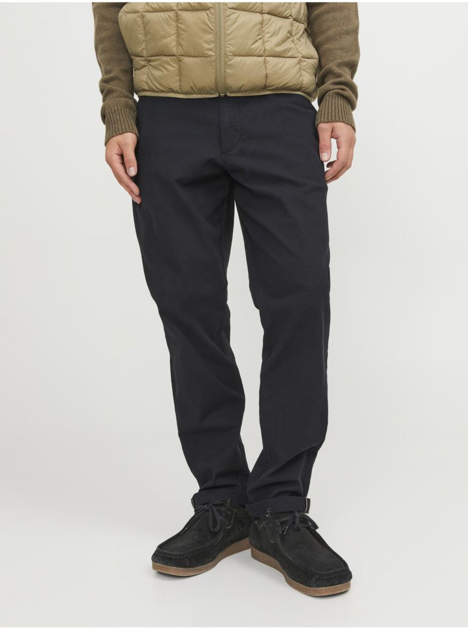 Čierne pánske chino nohavice Jack & Jones Marco