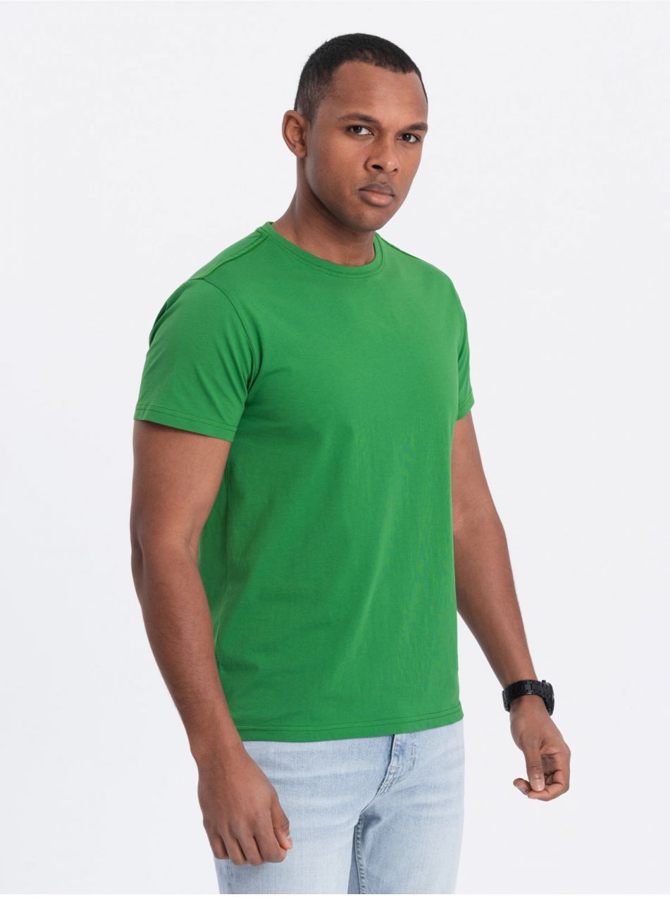 Zelené pánske basic tričko Ombre Clothing