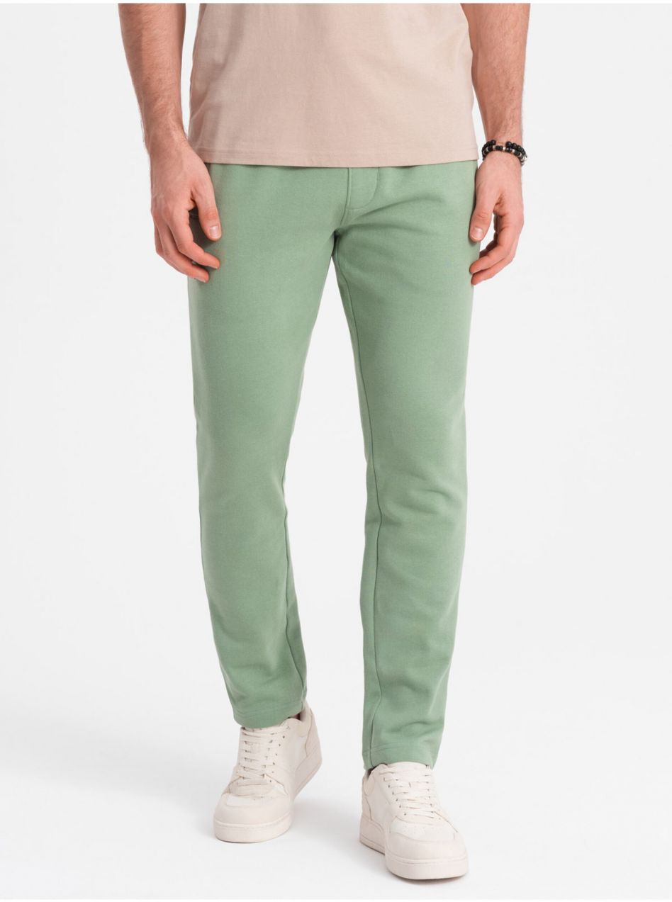 Zelené pánske tepláky Ombre Clothing