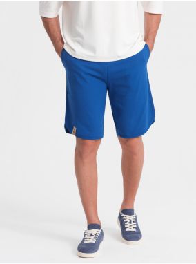Modré  pánske teplákové kraťasy Ombre Clothing