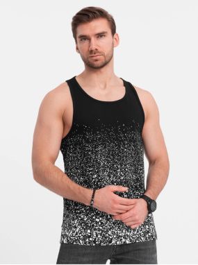 Čierné pánske tielko s potlačou Ombre Clothing