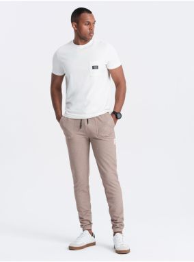 Svetlo hnedé pánske tepláky Ombre Clothing