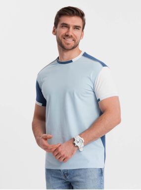 Modré pánske tričko Ombre Clothing