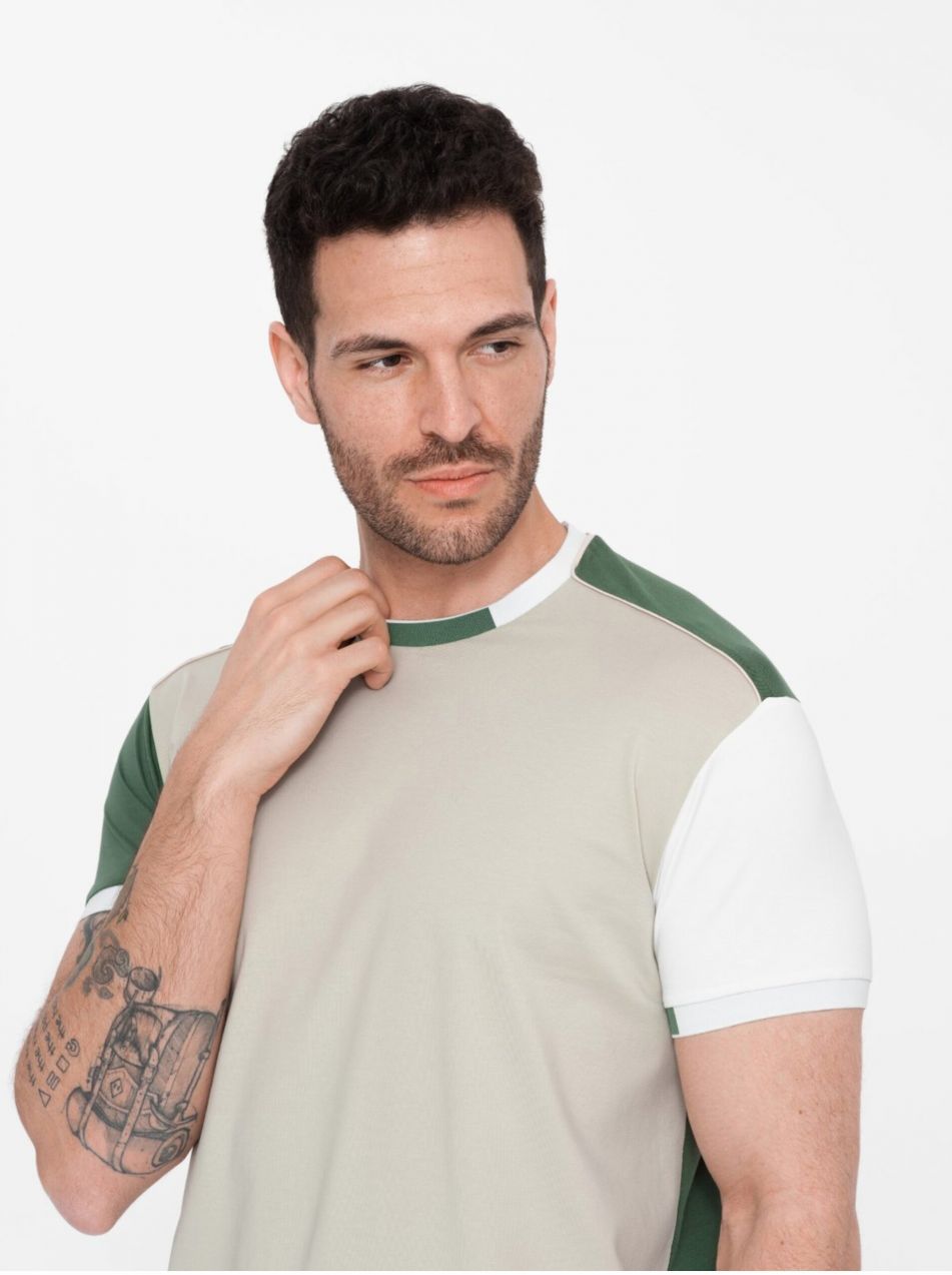 Svetlo zelené pánske tričko Ombre Clothing