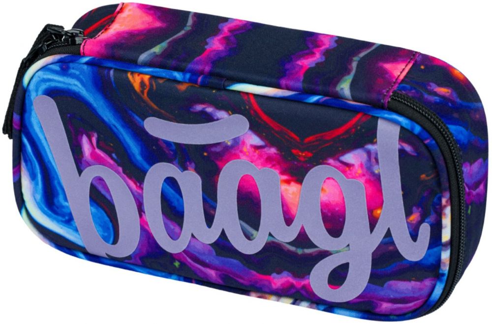Fialový školský peračník etue Baagl Marble