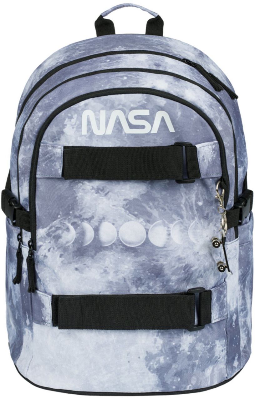 Šedý školský batoh Baagl Skate NASA Grey