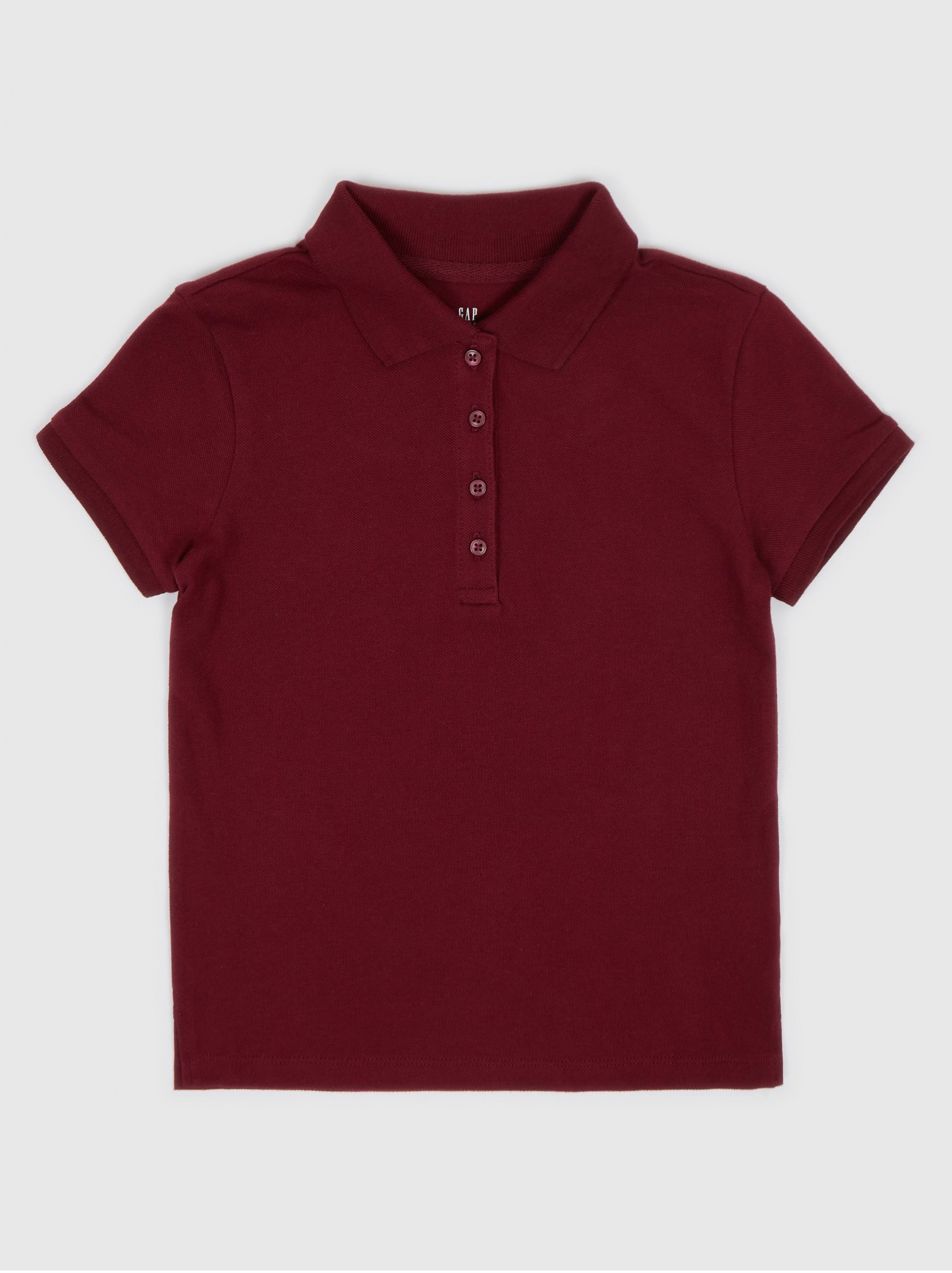 Vínové detské polo tričko GAP