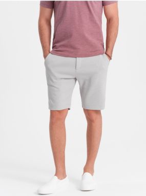 Svetlosivé pánske melírované kraťasy Ombre Clothing