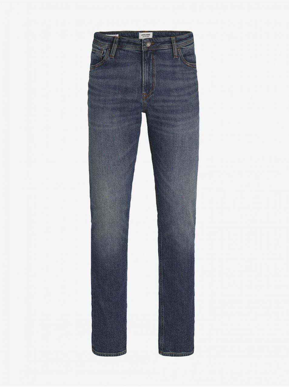 Tmavomodré pánske straight fit džínsy Jack & Jones Clark