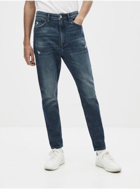 Tmavomodré straight fit rifle Celio Sonewfit