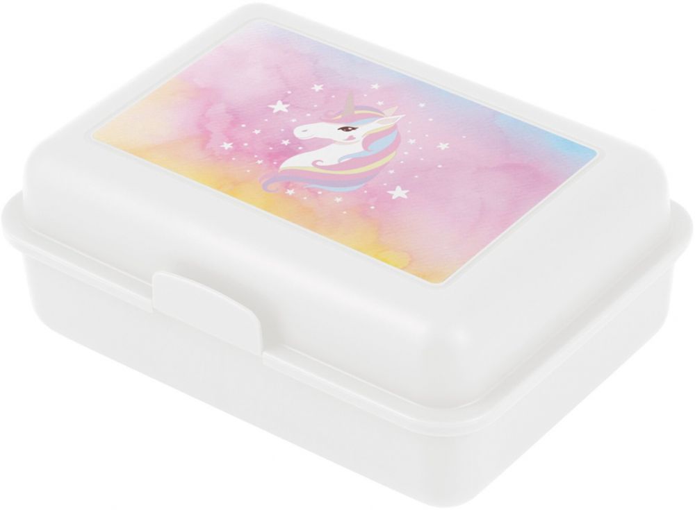 Biely box na desiatu Baagl Rainbow Unicorn