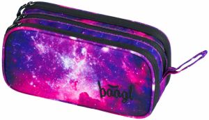 Fialový študentský peračník etue Baagl Galaxy