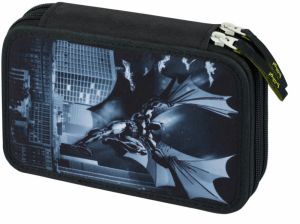Čierny školský peračník dvojposchodový Baagl Batman Dark City