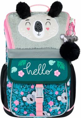 Zelená školská aktovka Zippy Baagl Baby Koala