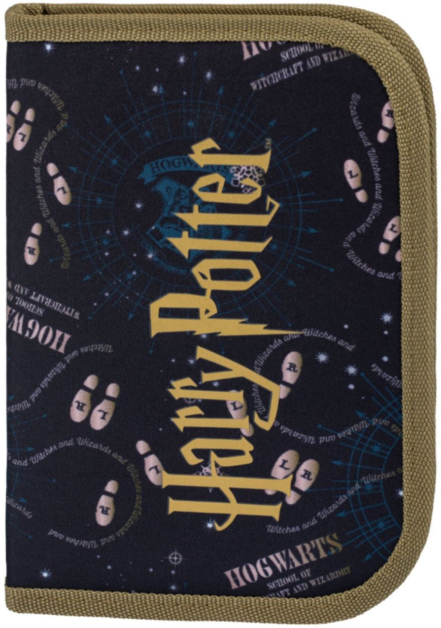 Modrý školský peračník jednoposchodový Baagl Harry Potter Záškodnícky Plán