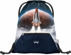 Modrý vak s vreckom Baagl Space Shuttle