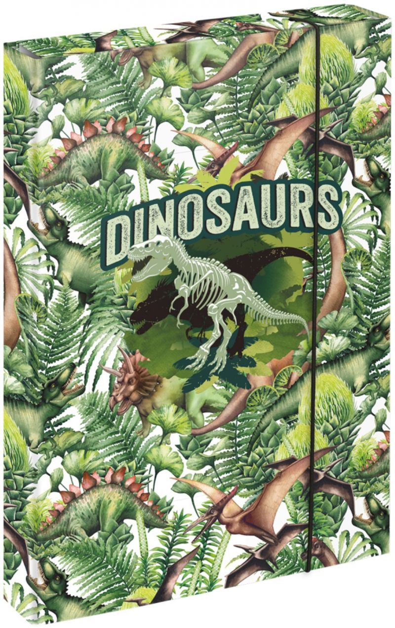 Zelené dosky na školské zošity A4 Baagl Jumbo Dinosaur