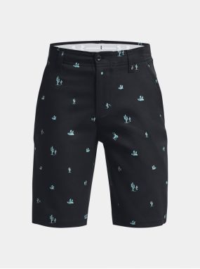 Čierne chlapčenské športové vzorované kraťasy Under Armour Printed