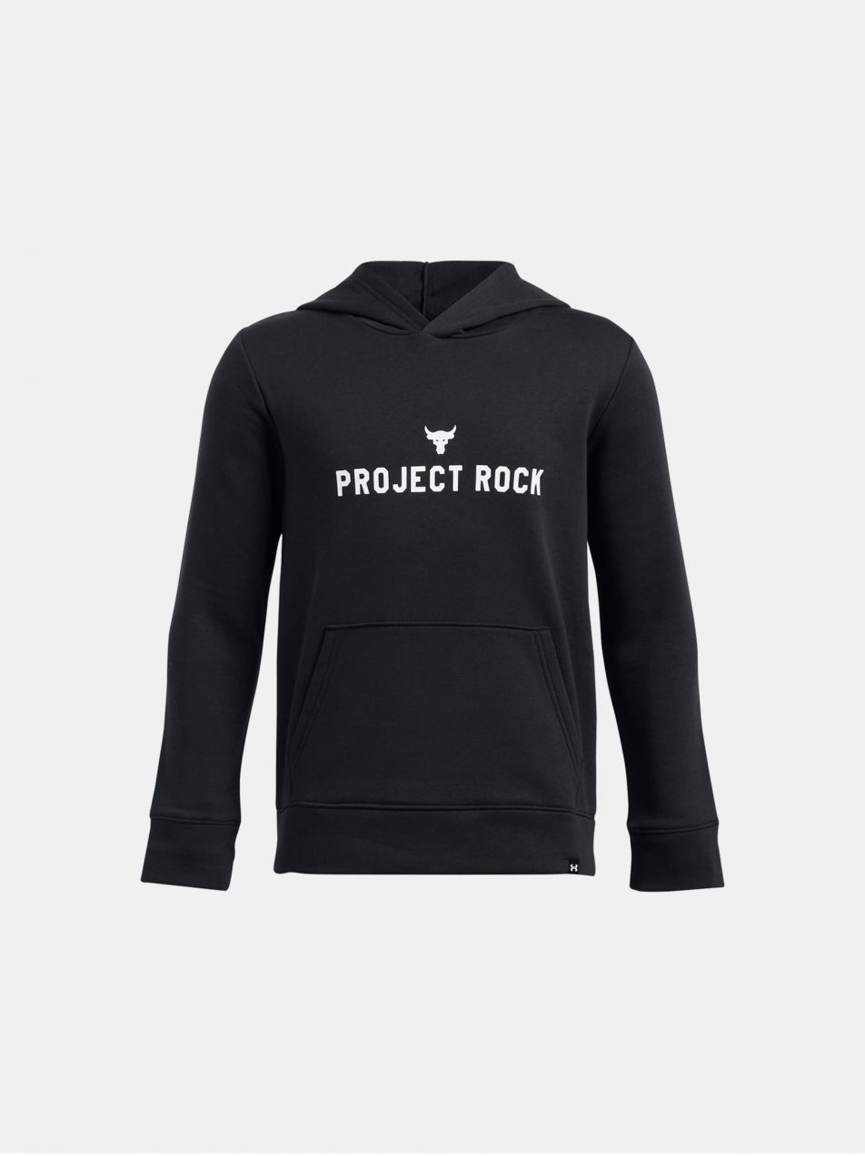 Čierna chlapčenská mikina Under Armour Project Rock Rival Hoodie