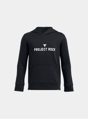 Čierna chlapčenská mikina Under Armour Project Rock Rival Hoodie