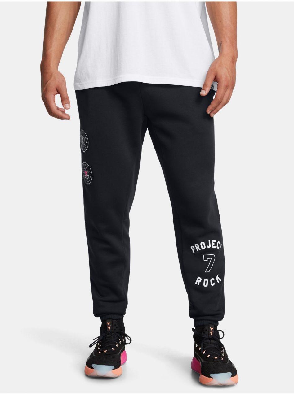 Čierne pánske tepláky Under Armour Project Rock Icon Fleece