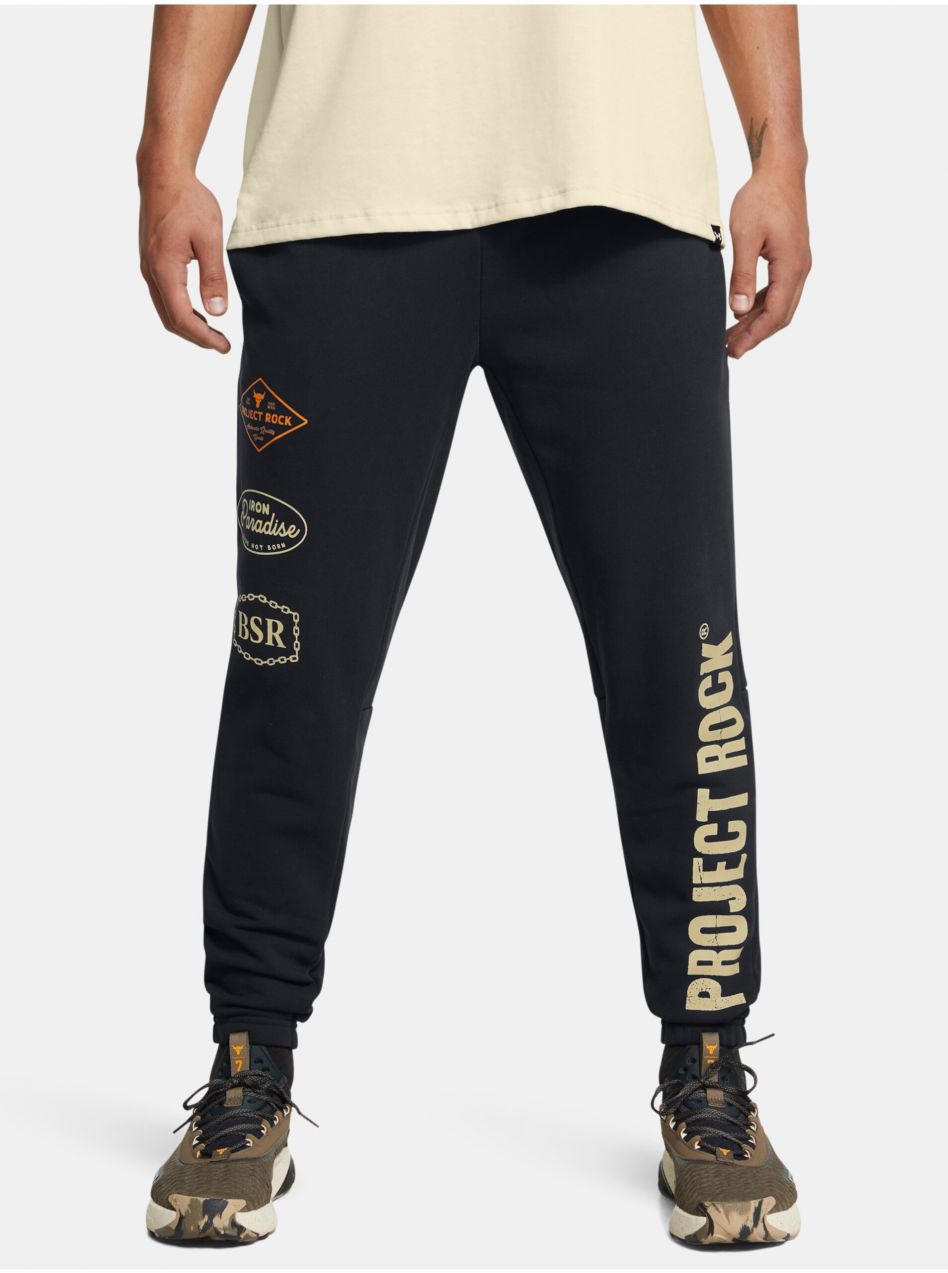 Čierne pánske športové nohavice Under Armour Project Rock HWT Pant Tools