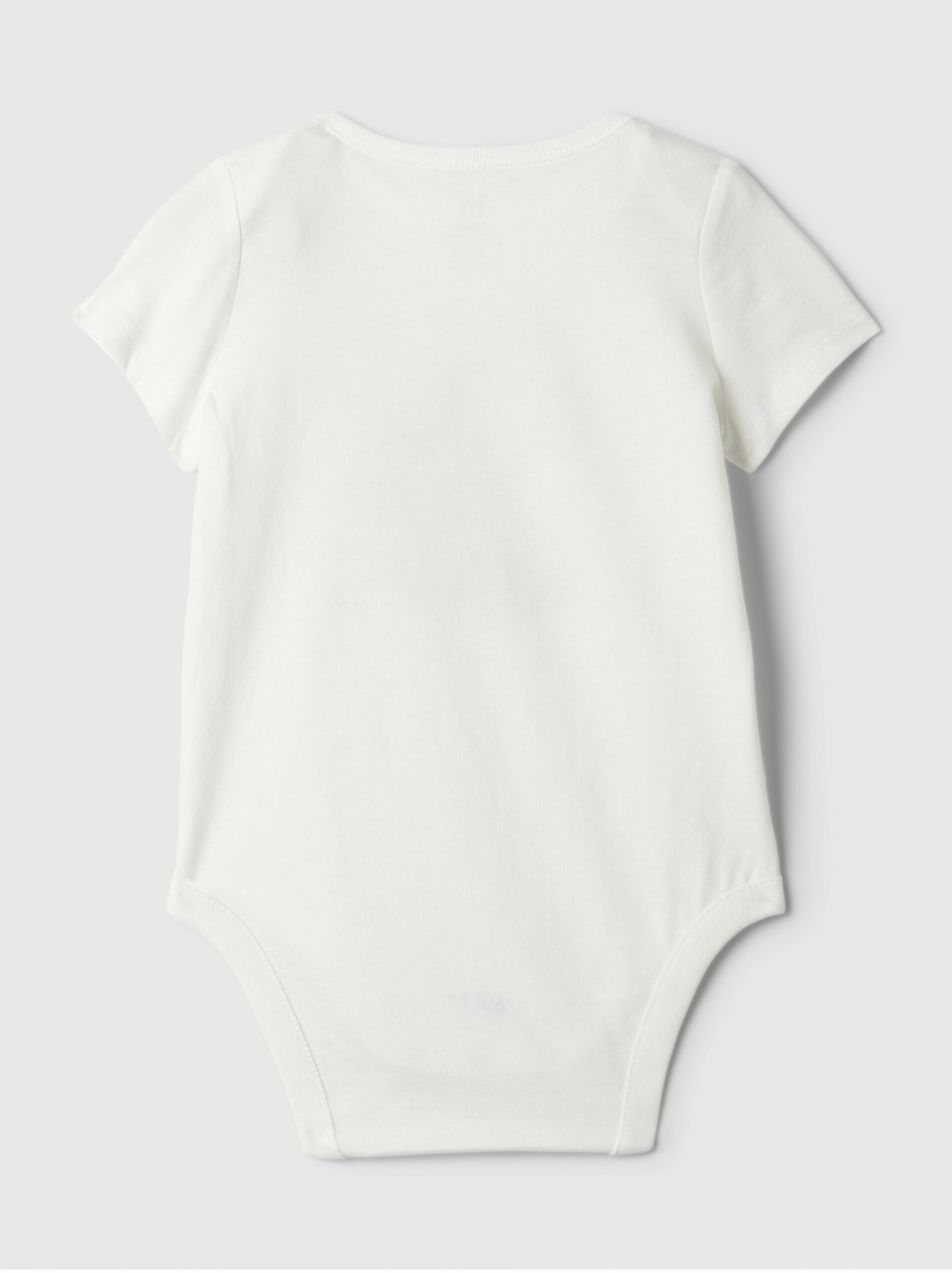 Biele baby body z organickej bavlny GAP