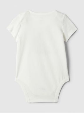 Biele baby body z organickej bavlny GAP