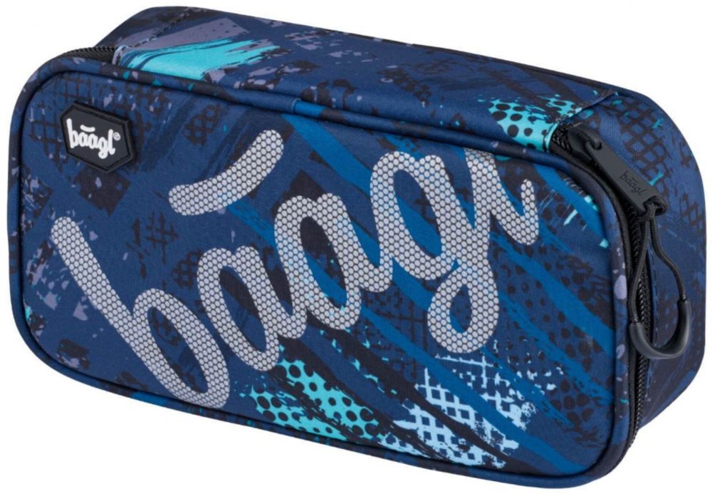 Modrý školský peračník etue skate štruktúry Baagl