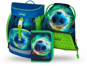 Modrý 3 SET Airy Futbal Lopta: batoh, peračník, sáčok Baagl