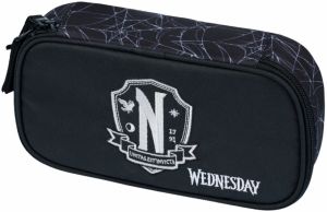 Čierny Školský peračník etue Wednesday Nevermore Baagl