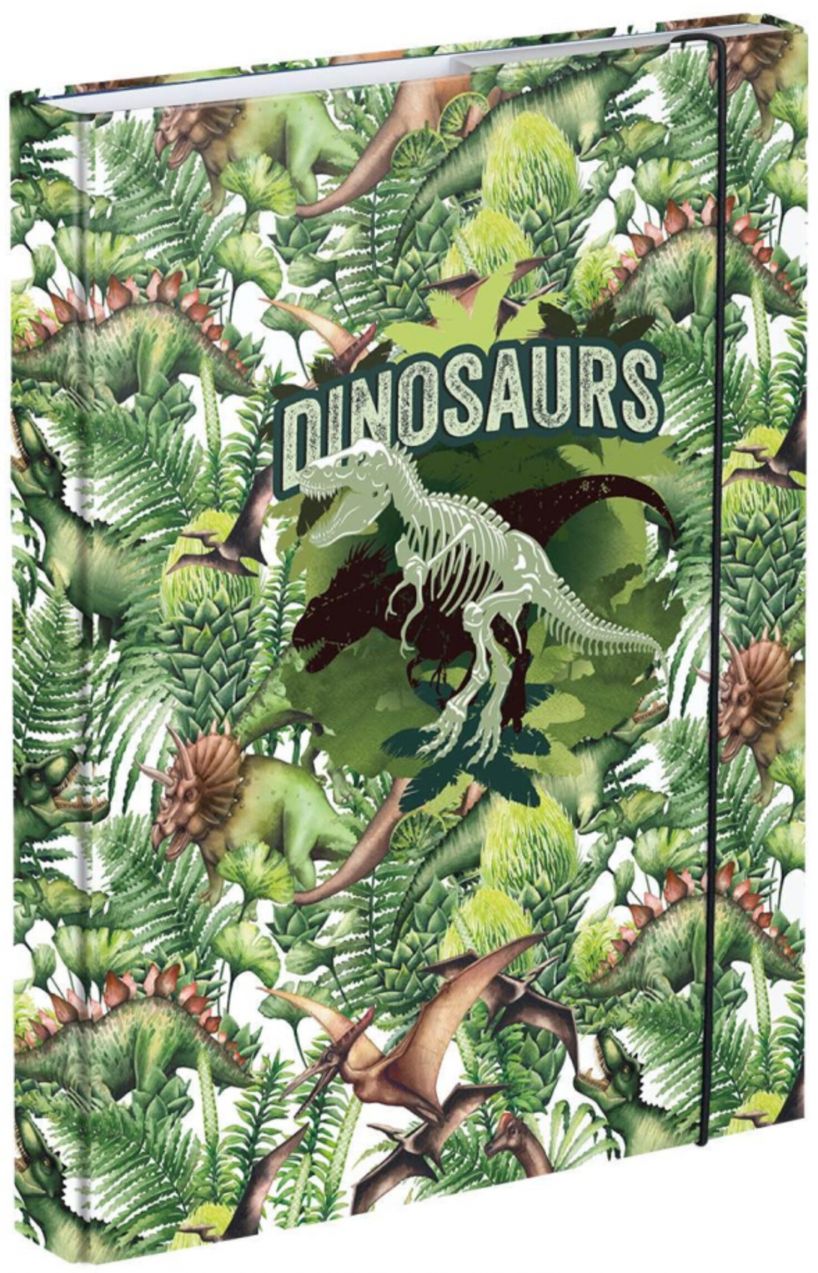 Zelené Dosky na školské zošity A5 Dinosaur Baagl