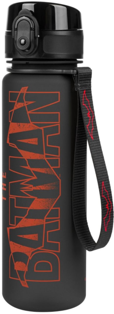 Čierna tritánová fľaša na pitie batman red, 500 ml Baagl