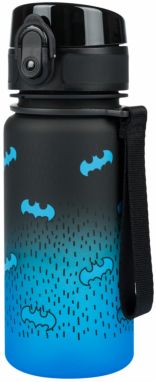 Čierna tritánová fľaša na pitie gradient batman blue, 350 ml Baagl