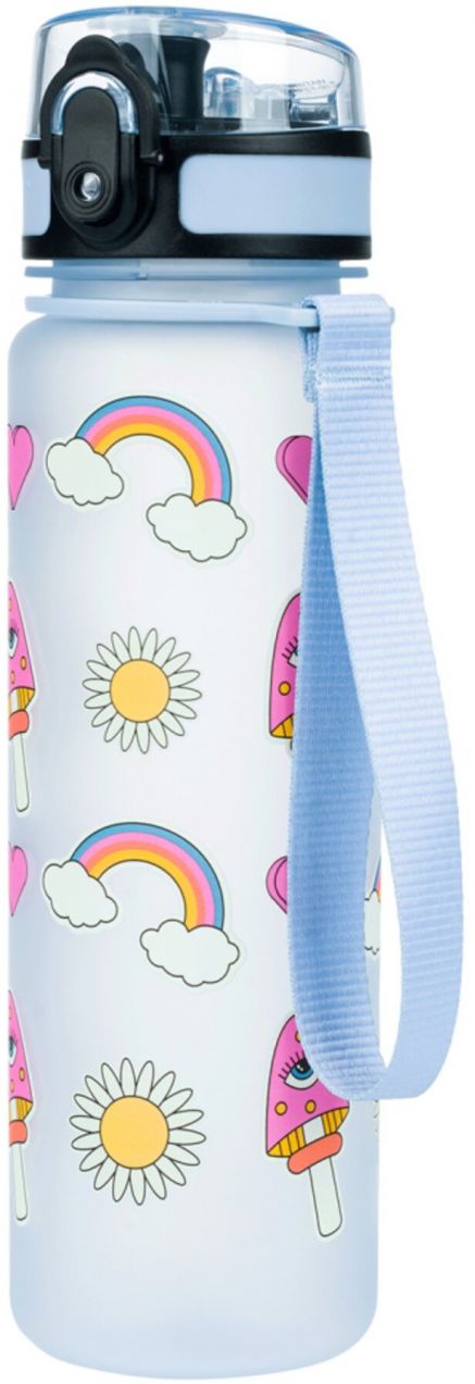 Modrá tritánová fľaša na pitie hippie, 500 ml Baagl