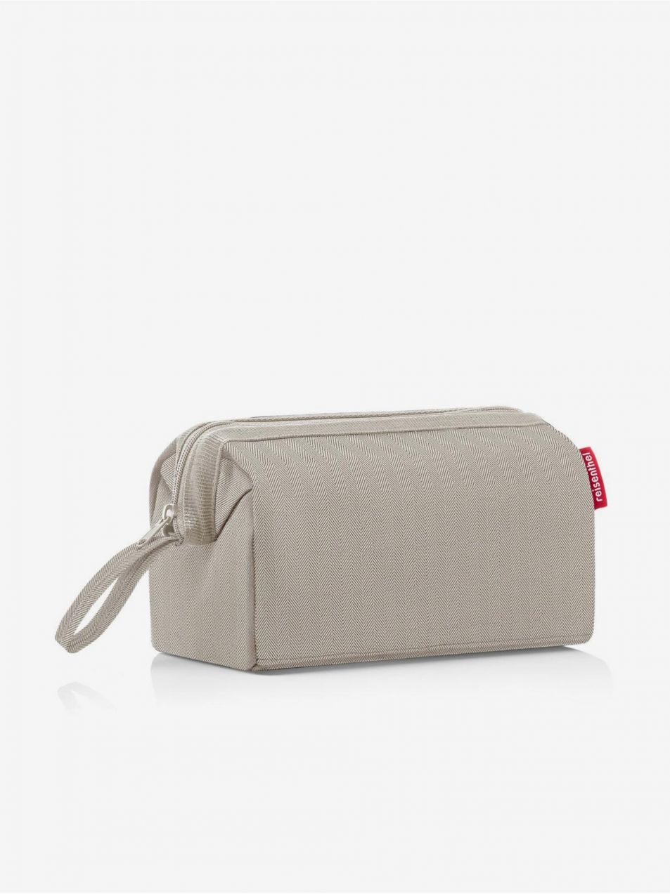 Béžová dámska kozmetická taška Reisenthel Travelcosmetic Herringbone Sand